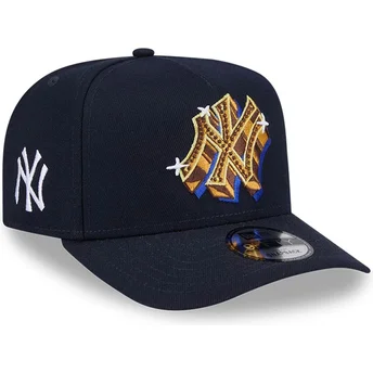 Gorra curva azul marino snapback 9FIFTY A Frame Emblem de New York Yankees MLB de New Era