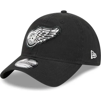 Verstellbare schwarze Curved Cap 9TWENTY Stamp der Detroit Red Wings NHL von New Era