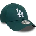 gorra-curva-verde-ajustable-9forty-league-essential-de-los-angeles-dodgers-mlb-de-new-era