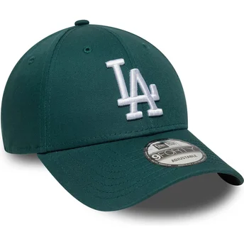 Gorra curva verde ajustable 9FORTY League Essential de Los Angeles Dodgers MLB de New Era