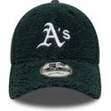 grune-verstellbare-curved-cap-9forty-winter-borg-der-oakland-athletics-mlb-von-new-era