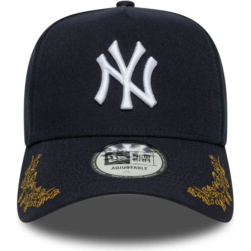 marinbla-kurvad-keps-snapback-9forty-e-frame-tonal-icon-new-york-yankees-mlb-fran-new-era