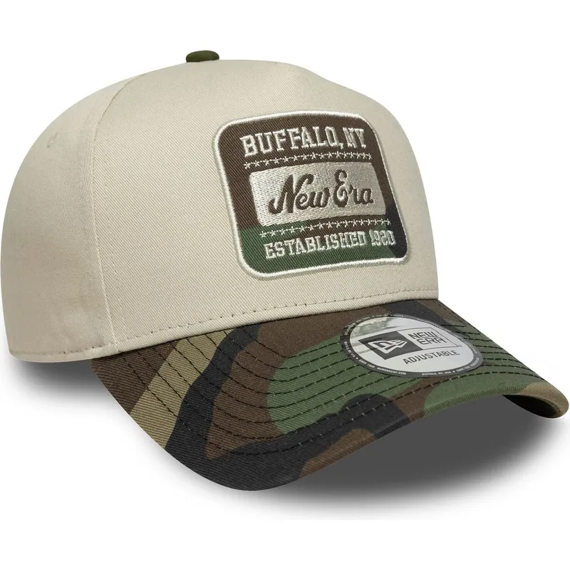 beige-und-camouflage-gebogene-kappe-snapback-9forty-e-frame-camo-patch-von-new-era