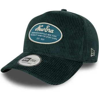 Grüne Snapback-Kappe mit gebogenem Schirm 9FORTY E Frame Patch Cord von New Era