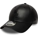 new-era-curved-brim-black-logo-9forty-m-crown-pu-los-angeles-dodgers-mlb-black-snapback-cap
