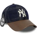 sapkak-ivelt-tobbszinu-allithato-9twenty-img-loden-leather-new-york-yankees-mlb-new-era