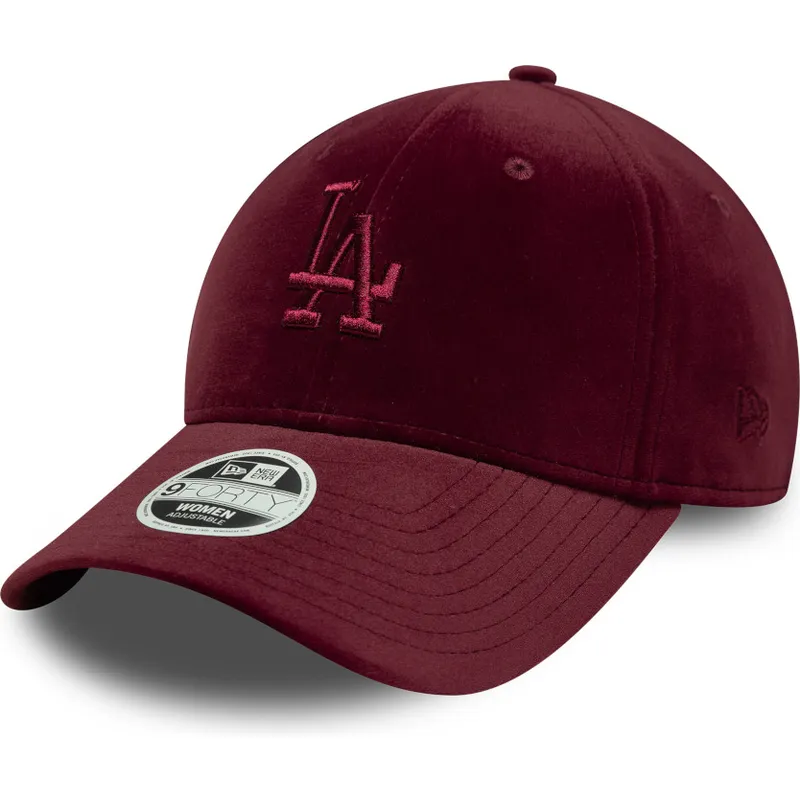 sapkak-ivelt-piros-allithato-9forty-velour-los-angeles-dodgers-mlb-new-era