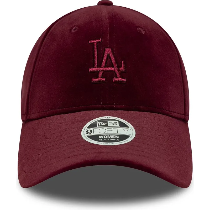 sapkak-ivelt-piros-allithato-9forty-velour-los-angeles-dodgers-mlb-new-era