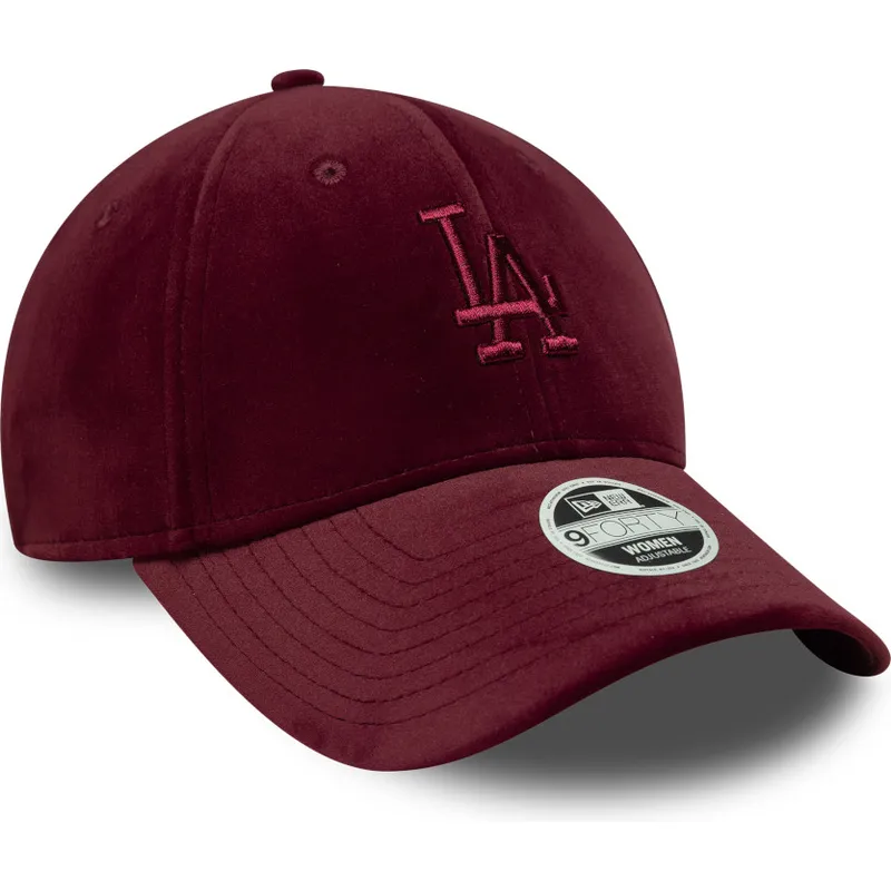 sapkak-ivelt-piros-allithato-9forty-velour-los-angeles-dodgers-mlb-new-era