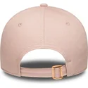 verstellbare-rosa-damen-cap-mit-gebogenem-schirm-9forty-metallic-logo-der-new-york-yankees-mlb-von-new-era