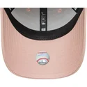 verstellbare-rosa-damen-cap-mit-gebogenem-schirm-9forty-metallic-logo-der-new-york-yankees-mlb-von-new-era