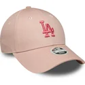 sapkak-ivelt-rozsaszin-allithato-9forty-league-essential-los-angeles-dodgers-mlb-new-era