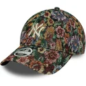 new-era-mlb-new-york-yankees-9twenty-floral-verstellbare-damenkappe-mit-gebogenem-schirm-mehrfarbig