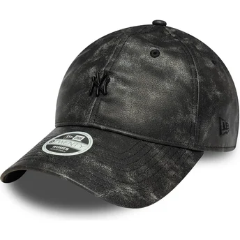 Cap ívelt черен регулируема лента 9TWENTY Worn PU New York Yankees MLB New Era