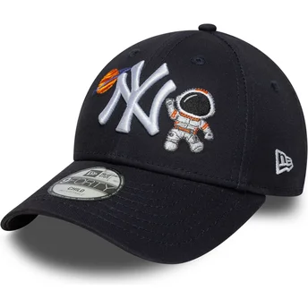 Gorra curva azul marino ajustable para niño 9FORTY Space Icon de New York Yankees MLB de New Era