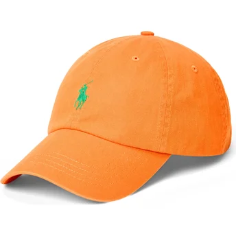 Sapkák ívelt narancssárga állítható Cotton Chino Classic Sport Polo Ralph Lauren