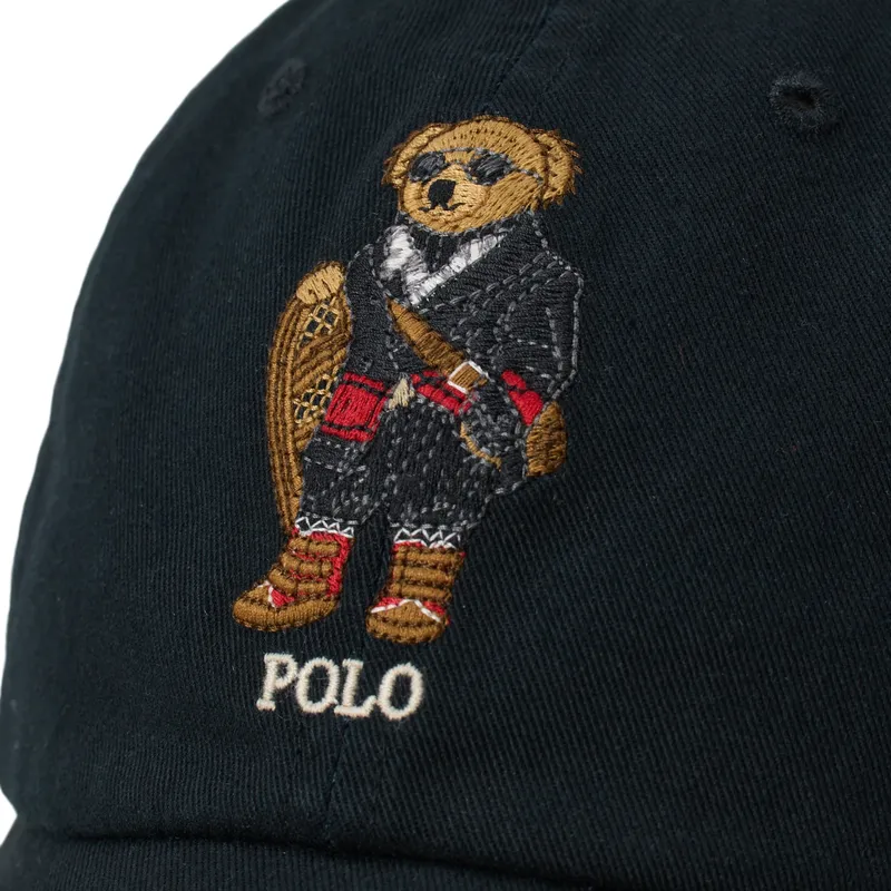 svart-justerbar-bojd-keps-classic-sport-polo-holiday-bear-fran-polo-ralph-lauren