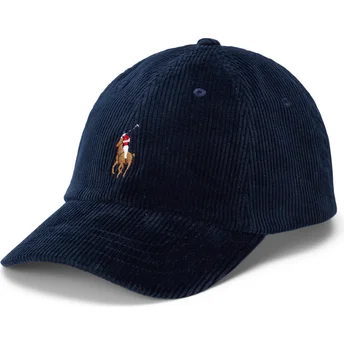 Marineblaue, verstellbare Classic Sport Corduroy Kappe von Polo Ralph Lauren