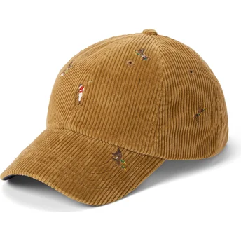 Verstellbare braune Kappe Classic Sport Duck Corduroy von Polo Ralph Lauren
