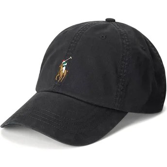 Sapkák ívelt fekete állítható Classic Sport Stretch Cotton Twill Polo Ralph Lauren