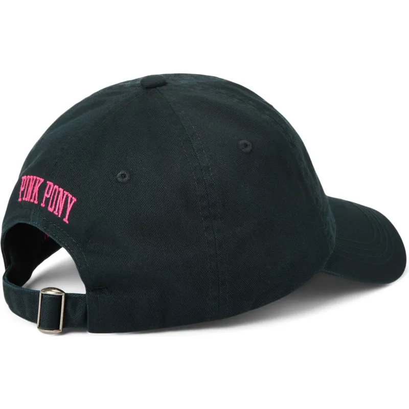 polo-ralph-lauren-curved-brim-pink-pony-twill-black-adjustable-cap