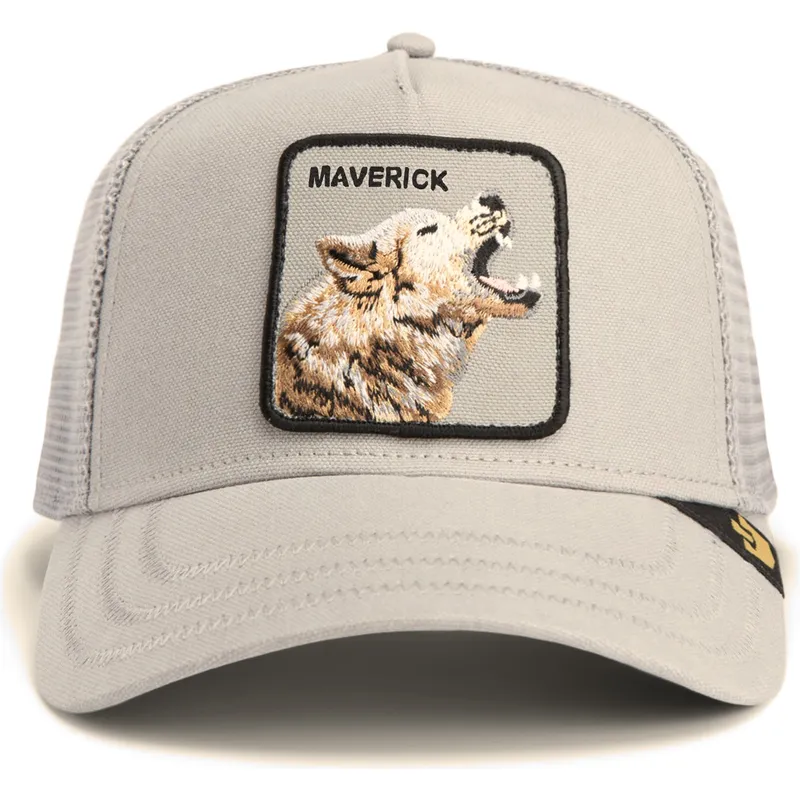 trucker-cap-grau-wolf-maverick-howling-in-harmony-core-canvas-the-farm-von-goorin-bros