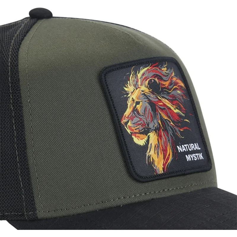 gorra-trucker-verde-y-negra-leon-natural-mystik-mys-beasts-de-capslab