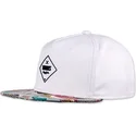 weisse-und-mehrfarbige-flache-snapback-kappe-rubber-aztek-von-djinns