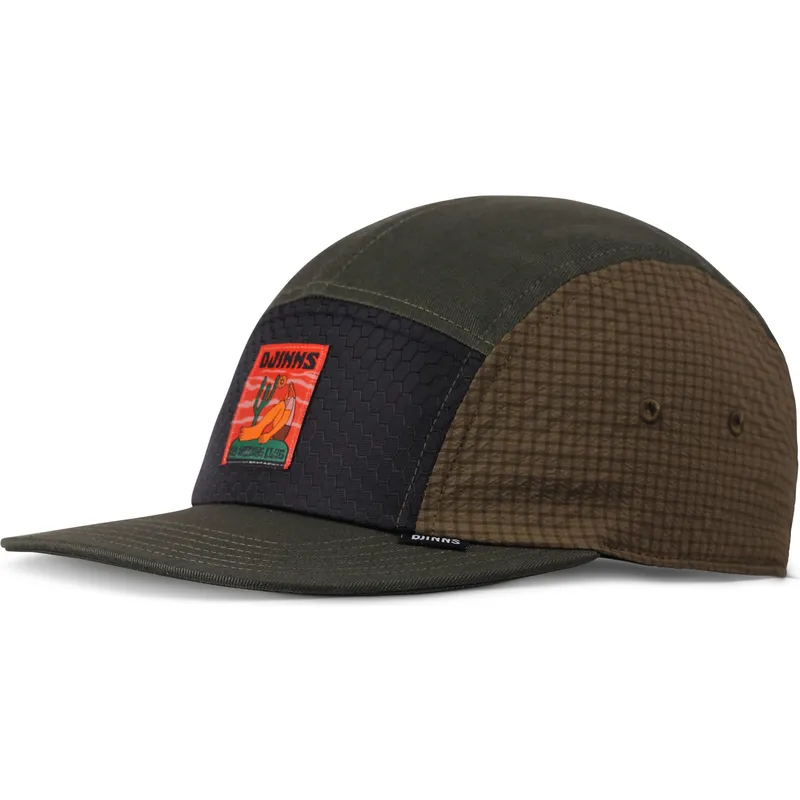 gorra-plana-verde-ajustable-resting-man-de-djinns