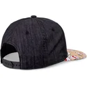 djinns-flat-brim-youth-lucky-cat-linen-rev-black-and-multicolor-snapback-cap
