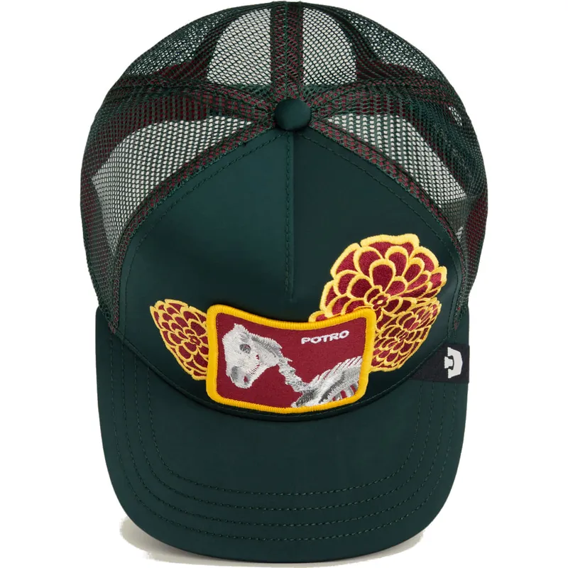 gorra-trucker-verde-caballo-dia-de-potro-dia-de-los-muertos-the-farm-de-goorin-bros