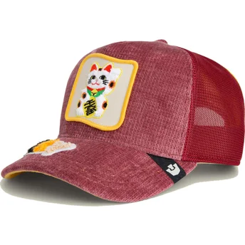Sapkák ívelt piros snapback Lucky Maneki-Neko Happy...