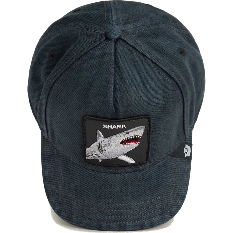 gorra-curva-negra-denim-snapback-tiburon-smurf-the-showdown-the-farm-de-goorin-bros