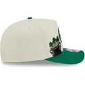 new-era-curved-brim-9fifty-a-frame-precurved-hardwood-classics-boston-celtics-nba-beige-and-green-snapback-cap