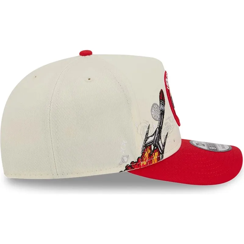 cap-ivelt-cherven-snapbek-9fifty-a-frame-precurved-hardwood-classics-houston-rockets-nba-new-era
