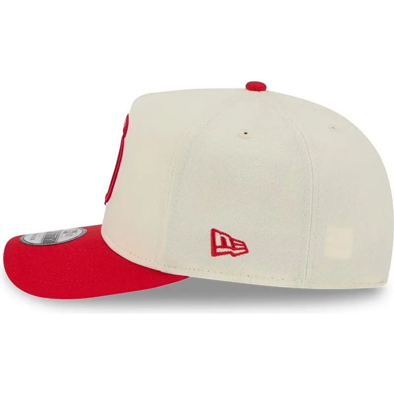 gorra-curva-beige-y-roja-snapback-9fifty-a-frame-precurved-hardwood-classics-de-houston-rockets-nba-de-new-era
