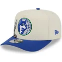 bojd-beige-och-bla-snapback-keps-9fifty-a-frame-precurved-hardwood-classics-fran-minnesota-timberwolves-nba-av-new-era