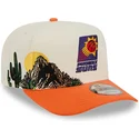 beige-und-orange-gebogene-snapback-kappe-9fifty-a-frame-precurved-hardwood-classics-der-phoenix-suns-nba-von-new-era