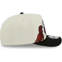 beige-und-schwarze-gebogene-snapback-kappe-9fifty-a-frame-precurved-hardwood-classics-der-toronto-raptors-nba-von-new-era