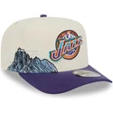 beige-und-violette-gebogene-snapback-kappe-9fifty-a-frame-precurved-hardwood-classics-der-utah-jazz-nba-von-new-era