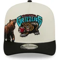 beige-und-schwarze-snapback-kappe-9fifty-a-frame-precurved-hardwood-classics-der-vancouver-grizzlies-nba-von-new-era