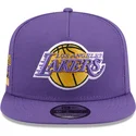 sapkak-lapos-lila-snapback-9fifty-a-frame-hardwood-classics-los-angeles-lakers-nba-new-era
