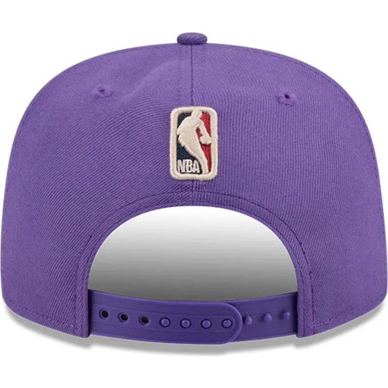 sapkak-lapos-lila-snapback-9fifty-a-frame-hardwood-classics-los-angeles-lakers-nba-new-era