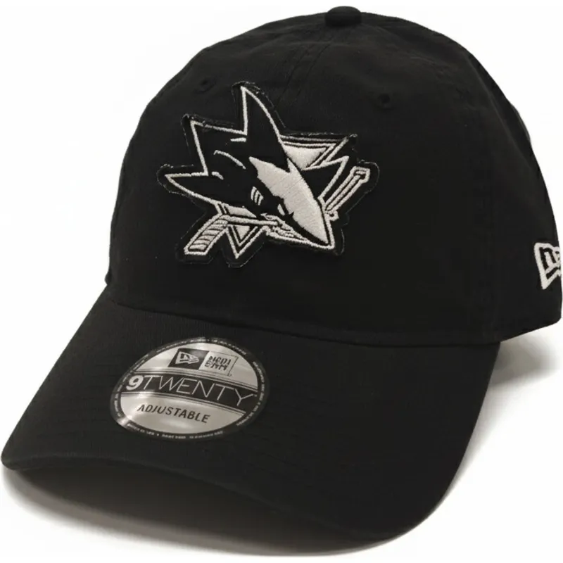 gorra-curva-negra-ajustable-9twenty-stamp-de-san-jose-sharks-nhl-de-new-era