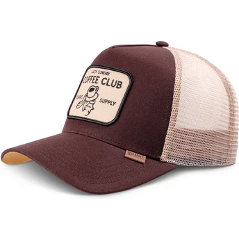 Sapkák ívelt barna snapback HFT Coffee Head Djinns