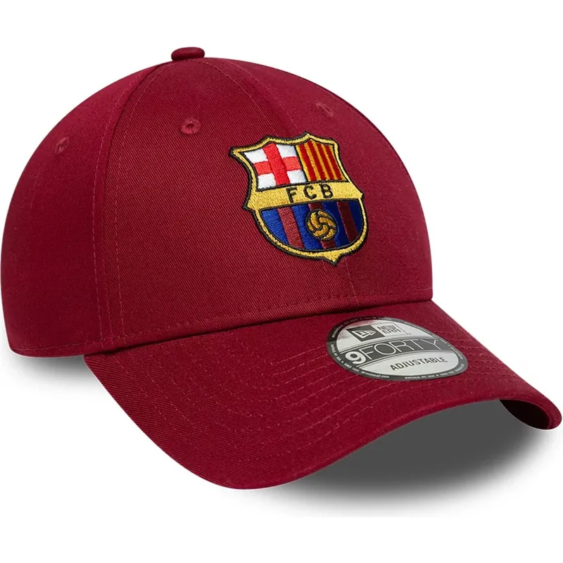 gorra-curva-roja-ajustable-de-fc-barcelona-laliga-9forty-core-de-new-era