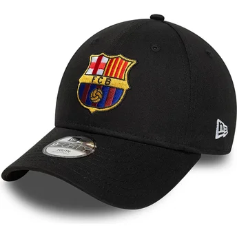 Gorra curva negra ajustable para niño de FC Barcelona LALIGA 9FORTY Core de New Era