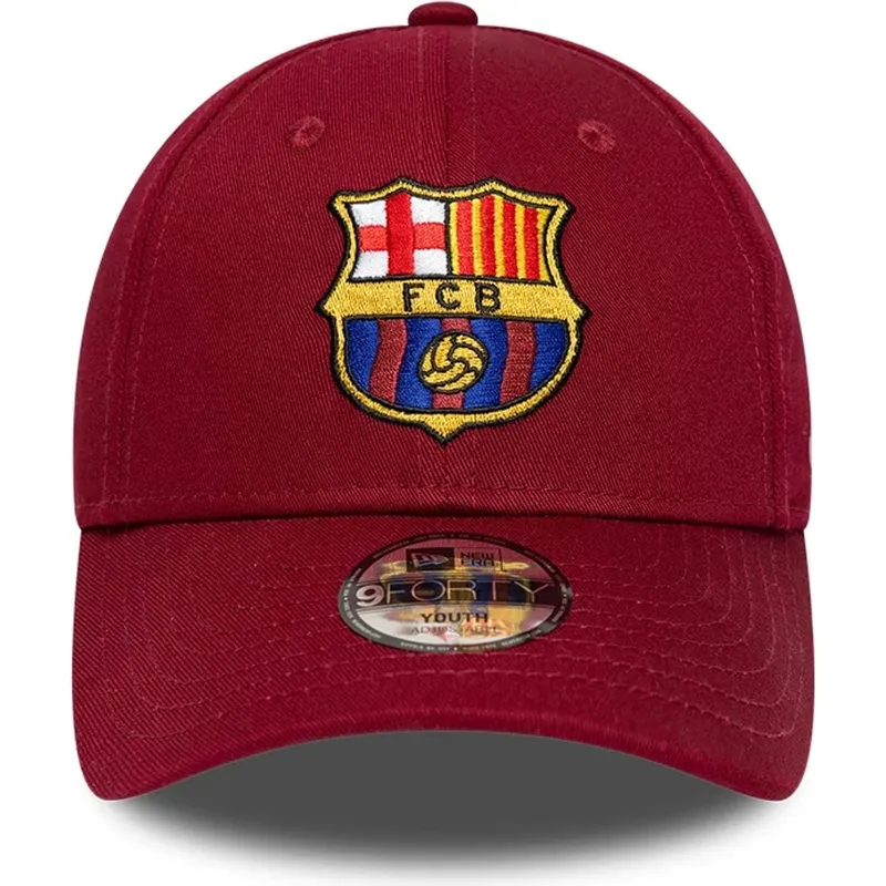 new-era-curved-brim-youth-fc-barcelona-laliga-9forty-core-red-adjustable-cap