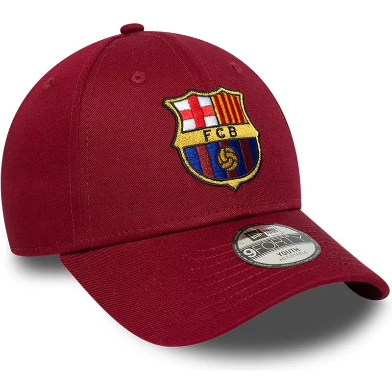 new-era-curved-brim-youth-fc-barcelona-laliga-9forty-core-red-adjustable-cap