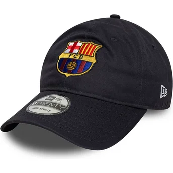 Sapkák ívelt sötétkék snapback 9TWENTY ajustable FC Barcelona LALIGA New Era